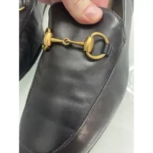 Gucci | Shoes | Gucci Jordaan Horsebit Leather Loafers Black  display picture 3